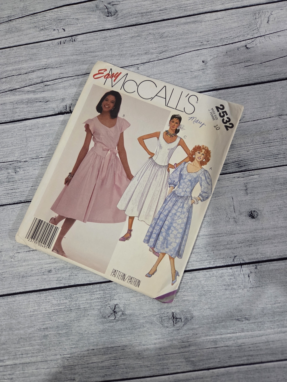 McCall's Sewing Pattern 2532 Size 10